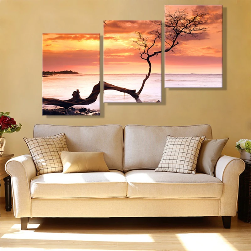 

Triptych diy 5d diamond painting red tree 3 pieces full square diamond mosaic embroidery sunset landscape rhinestoneZP-2572