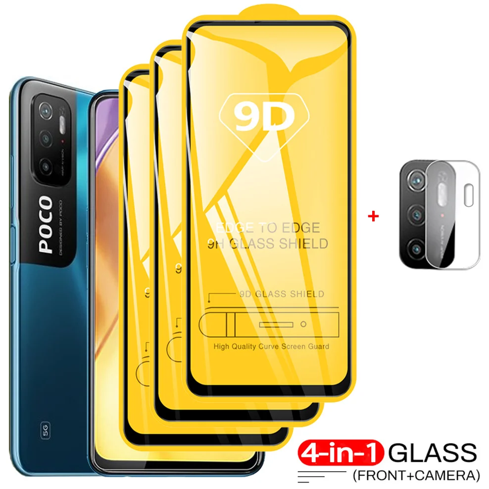 

poco-m3 pro, screen protector for poco m3 pro 5g tempered glass pocophone f3/f2 pro camera film poco x3 nfc xiaomi poco m3 pro