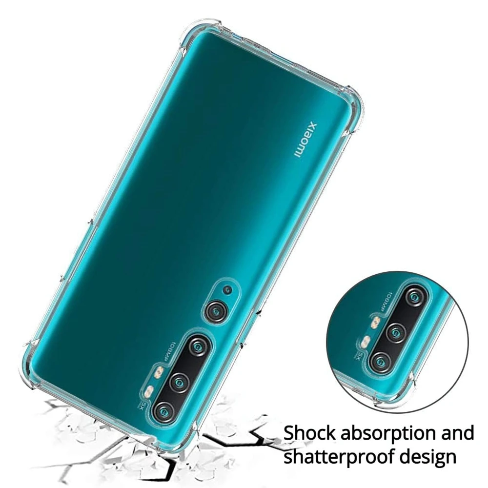 

Reinforced Clear Case for Xiaomi Mi 11 10 9 Pro Air Cushion Shockproof Case for Xiaomi 10T 9T Note 10 Lite Soft Silicone Cover