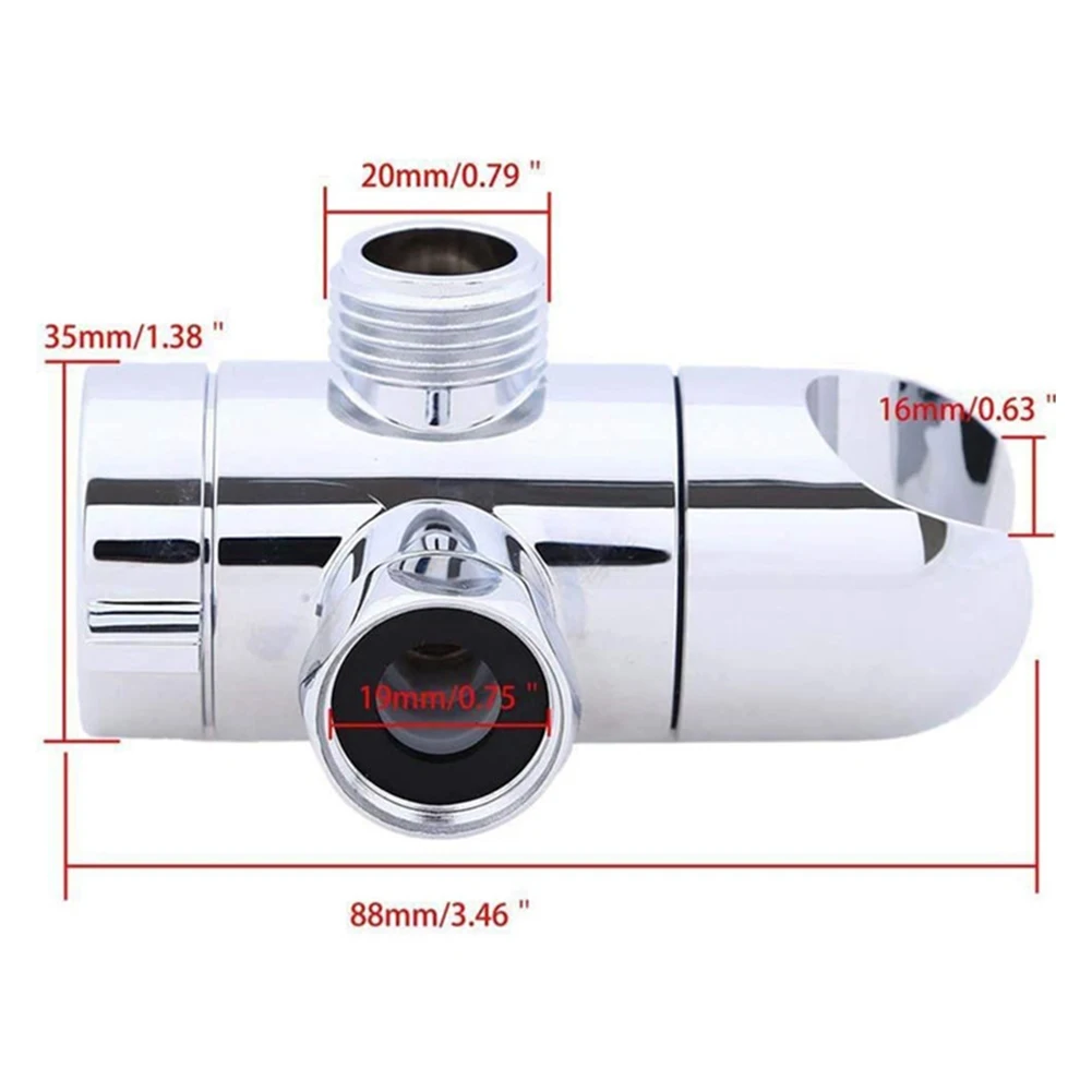 

Brass Diverter Valve 3 way Water Separator Shower Tee Adapter Adjustable Shower Head Diverter Valve Bathroom Accessories