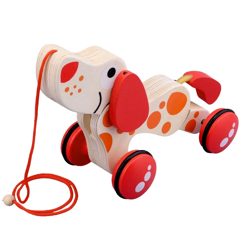 

Деревянная игрушка, деревянный автомобиль, детская игрушка для малышей, деревянный мультяшный щенок, игрушечный автомобиль, буксировочный ...