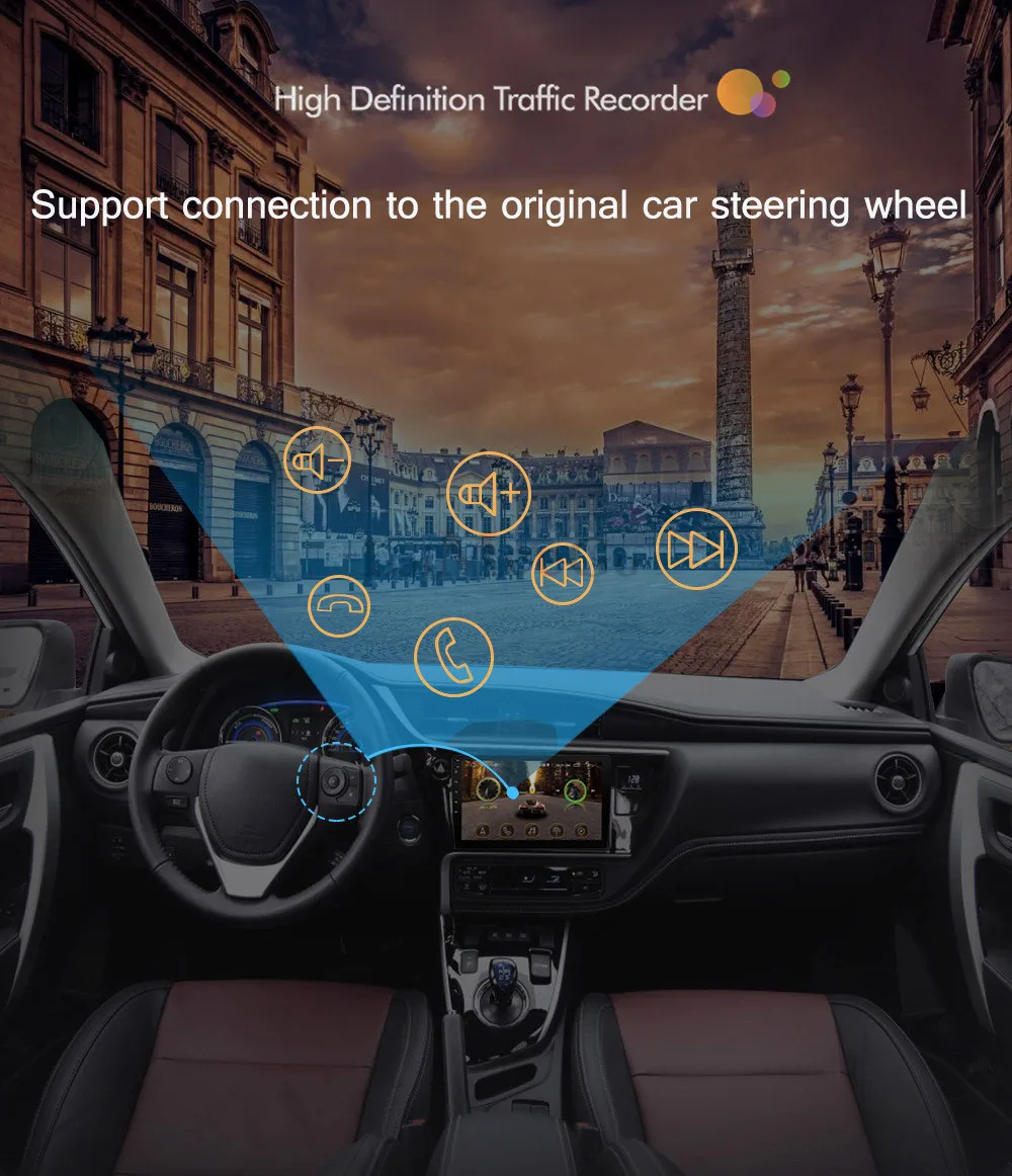 9 дюймовый Автомобильный HD сенсорный экран Bluetooth Android стерео плеер 2 Din радио GPS