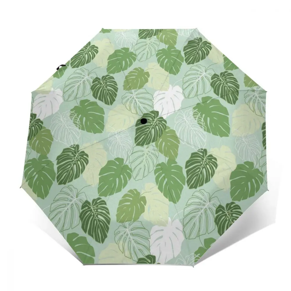Comprare Resistente Al Vento Pieghevoli Donne Ombrello Automatico Auto Monstera Foglie Antivento Ombrelli Da Pioggia Per Gli Uomini Parasole