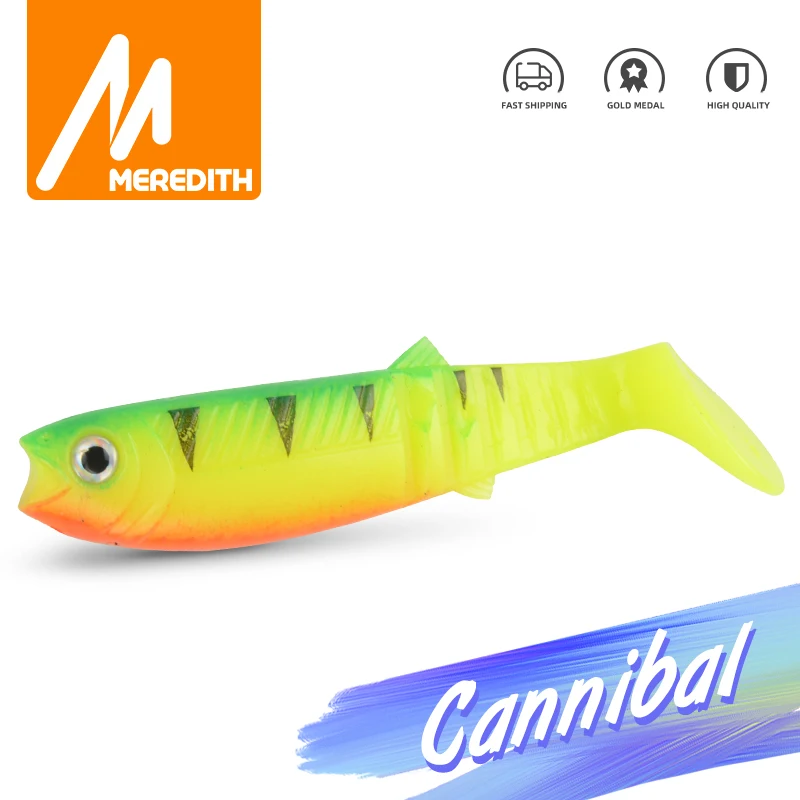 MEREDITH 10 шт. Мягкая приманка для ловли рыбы 80 мм 5 г|Наживки рыбной ловли| |