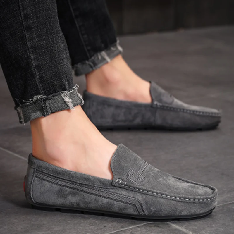 

Men's loafers high quality leather casual shoes comfortable slip-on men's casual shoes flat shoes