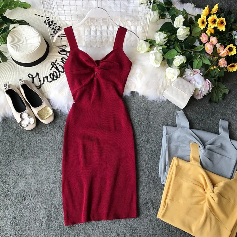 Платье Gagarich женское эластичное облегающее однотонное элегантное Бандажное с