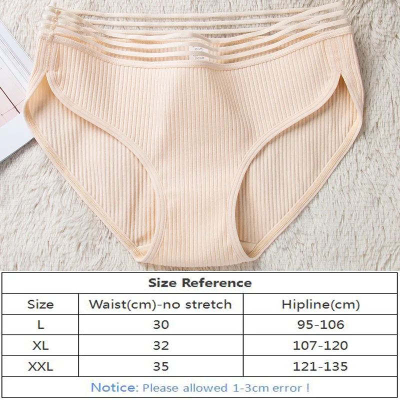 Panties Cotton Plus Size L-XXL Womans Underwear Briefs Women Thread Mid Rise Undershorts Sporty Shorts Breathable Underpants | Женская