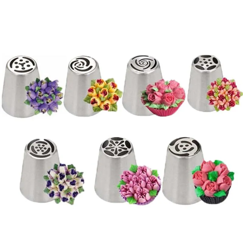 

Russian Tulip Icing Piping Nozzles Stainless Steel Flower Cream Pastry Tips Nozzles Bag Cupcake Cake Decorating Tools