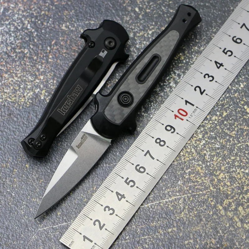 Складной нож KS7125 # ручка из искусственной кожи с алюминиевой ручкой карманный для