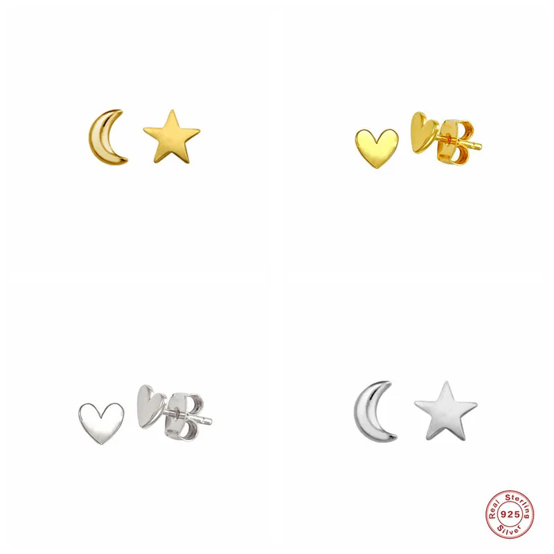 Золотые круглые серьги гвоздики для женщин и девочек мини из стерлингового