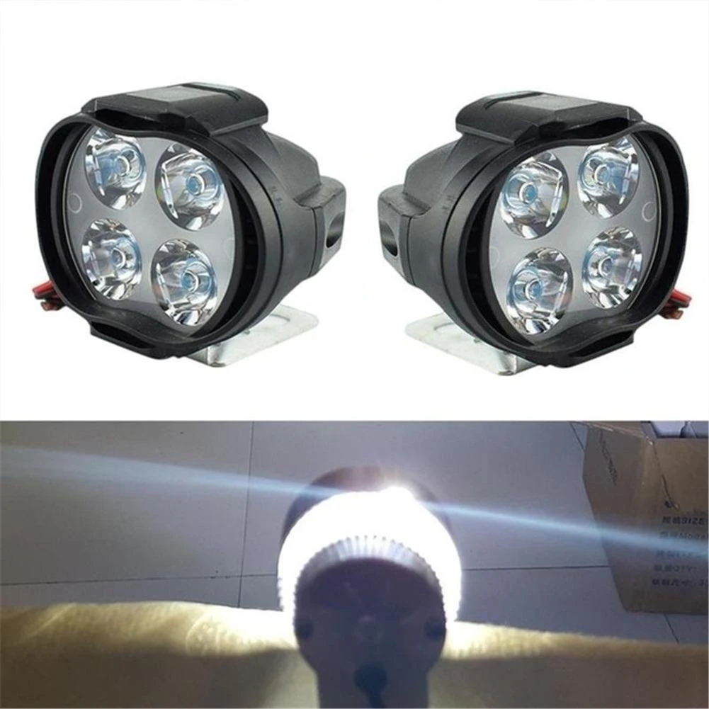 Суперъяркая передняя фара для мотоцикла 12 Вт 4 светодиода | Автомобили и