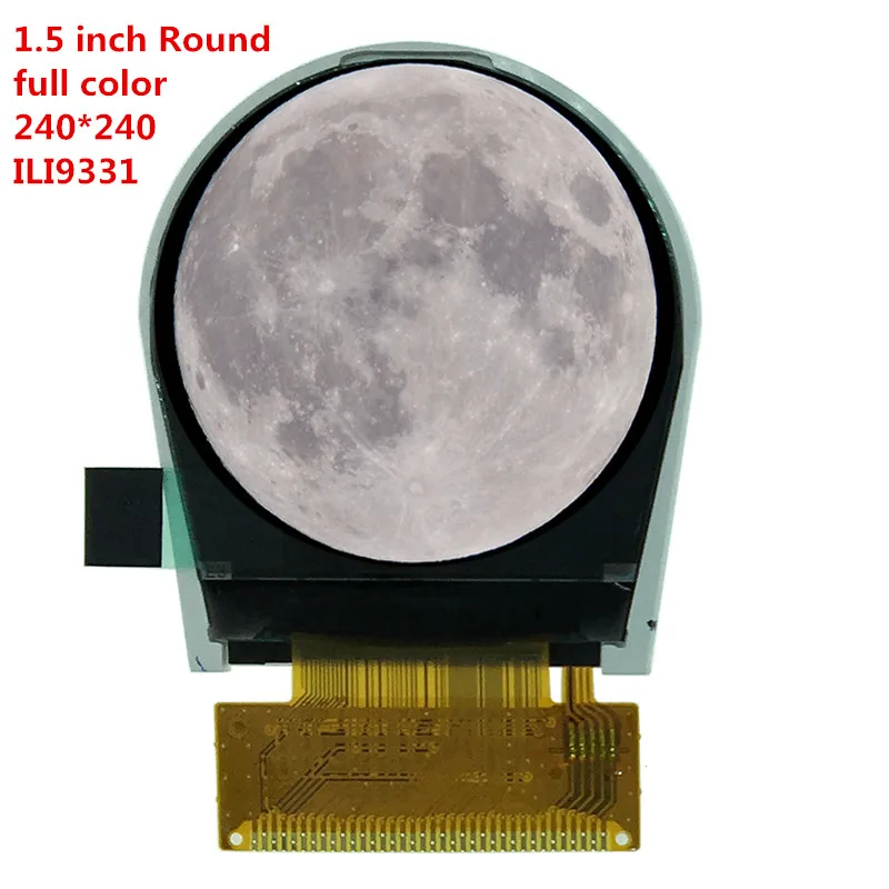 DIY product TFT LCD full color Round circle display Module with PCB base board 16 pin interface ILI9331 240*240 supply Code |