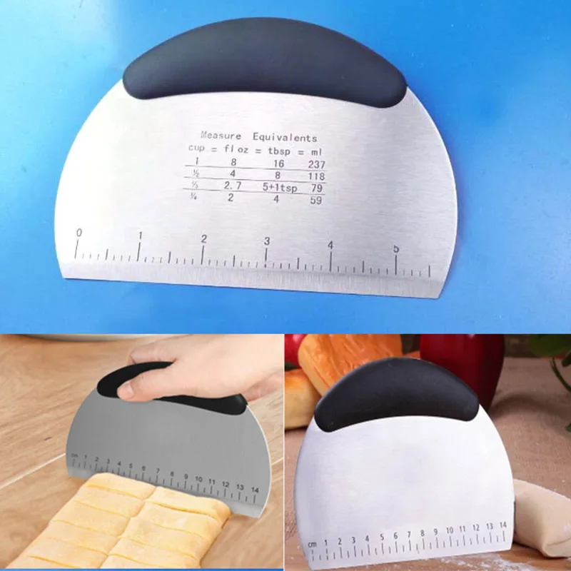 

Bread Separator Scale Cutters Stainless Steel Pizza Dough Scraper Shaving Cutter Kitchen Accessories DIY Baking Supplies