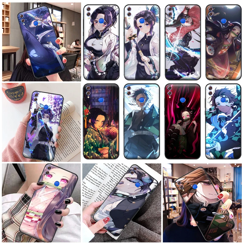 

Demon Slayer Kimetsu No Yaiba Kamado Tanjirou Kamado Nezuko Phone Case For Huawei Honor 8X 8C 7X Funda Carcasa Cases