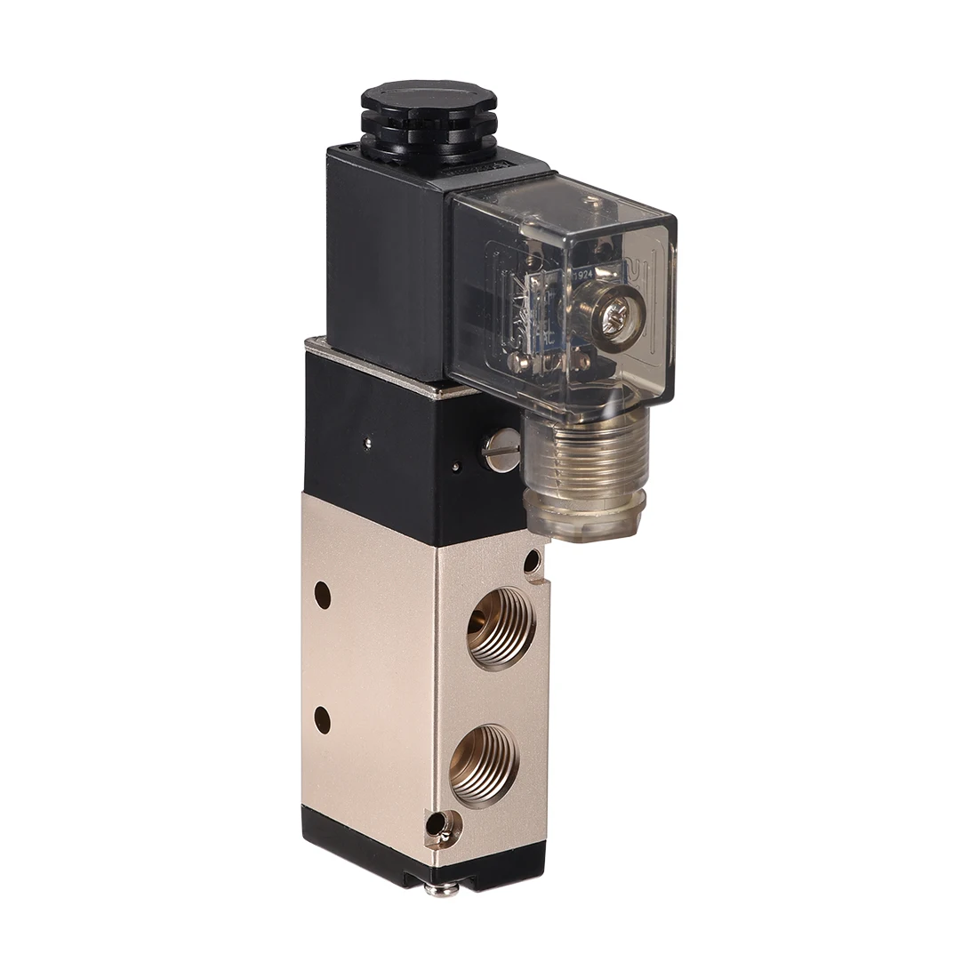 

uxcell 1pc 4V210-08 AC 220V 5 Way 2 Position 1/4" PT Air Single Solenoid Valve Internally Piloted Acting Type Red Light