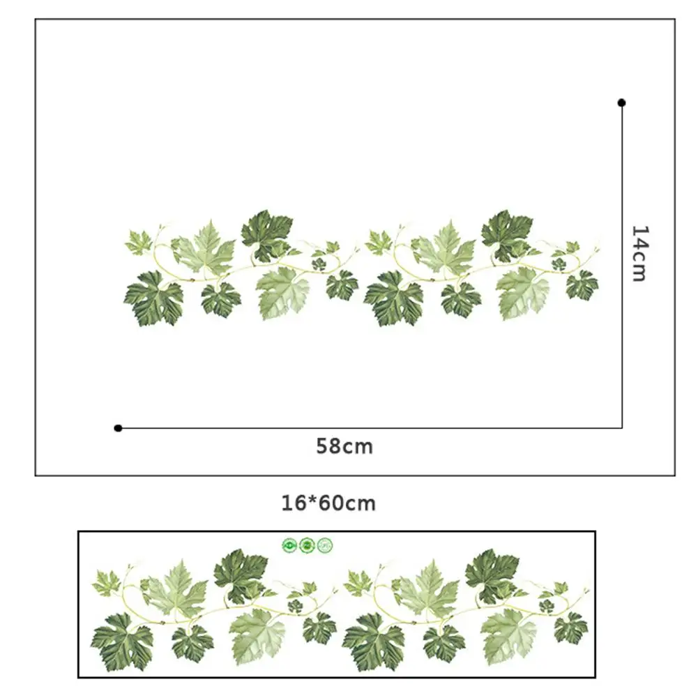 

HOT SALES!!! Plant Vine Leaves Home Wall Sticker Living Room Kitchen Corner Decal DIY Decor