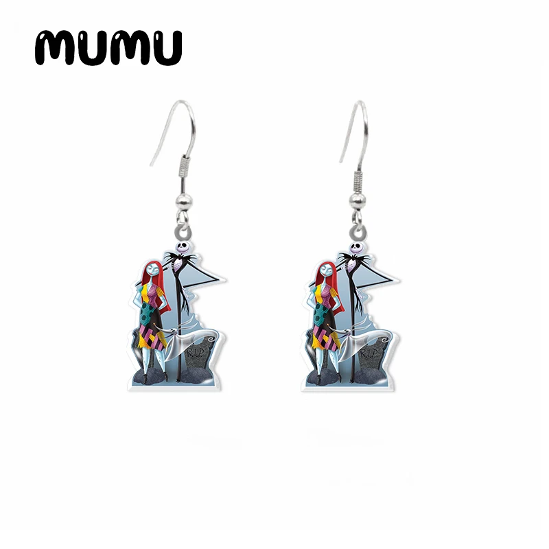 Висячие серьги Кошмар перед Рождеством акриловые Салли Джек ювелирные изделия