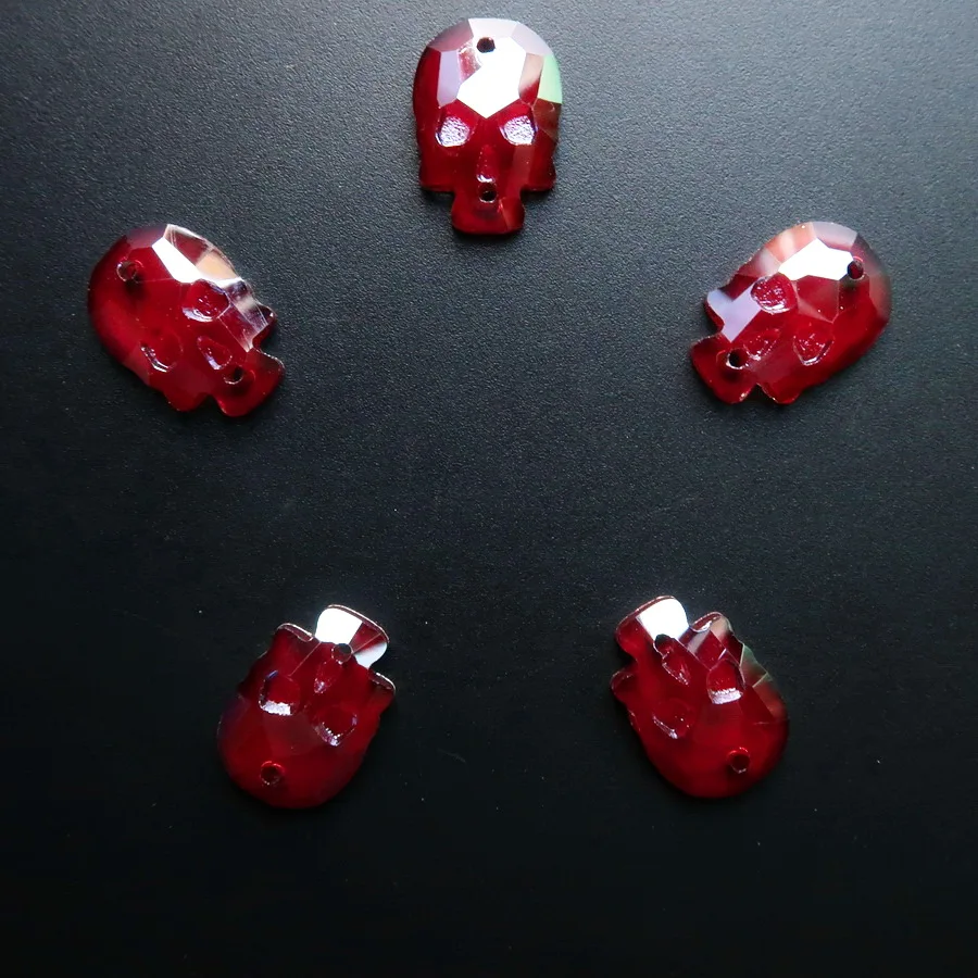 Череп Форма желе карамельный цвет стекло кристалл 14 мм 18 мм 20 шт/п пришить стразы кристаллы бусины Одежда Обувь Сумки diy Обрезка