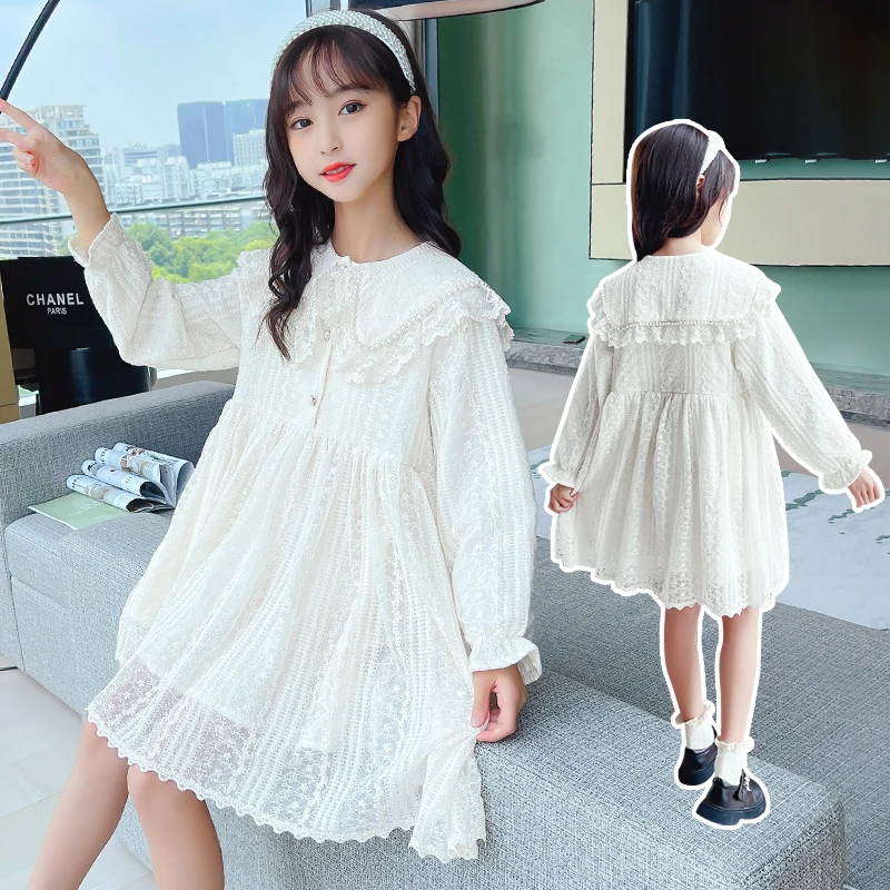 

Baby girls dress Children girls clothes toddler girls lace embroidery dress Spring Autumn clothes kids dresses for girls 6 8 9