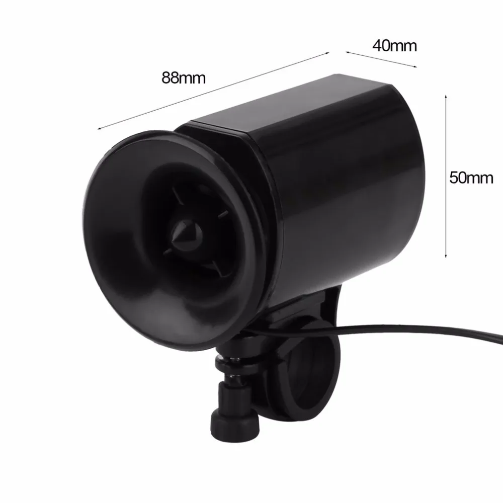 

6 Sound Electronic Bike Bell Ring Siren Warning Horn Ultra Loud Voice Speaker Bicycle Accessory Black Drop Shipping 88*50*40mm