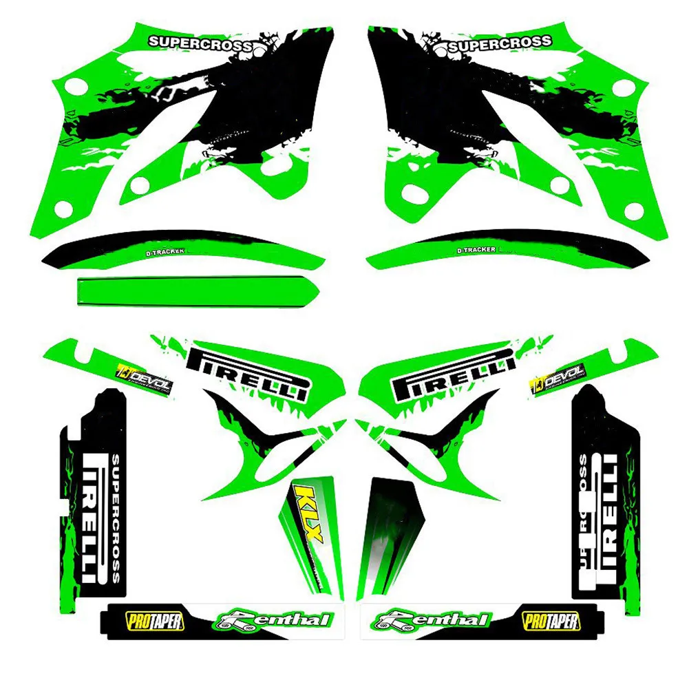 Мотоциклетные 3 м графические наклейки наборы наклеек для Kawasaki KLX250 D-TRACKER 2004 2005 2006