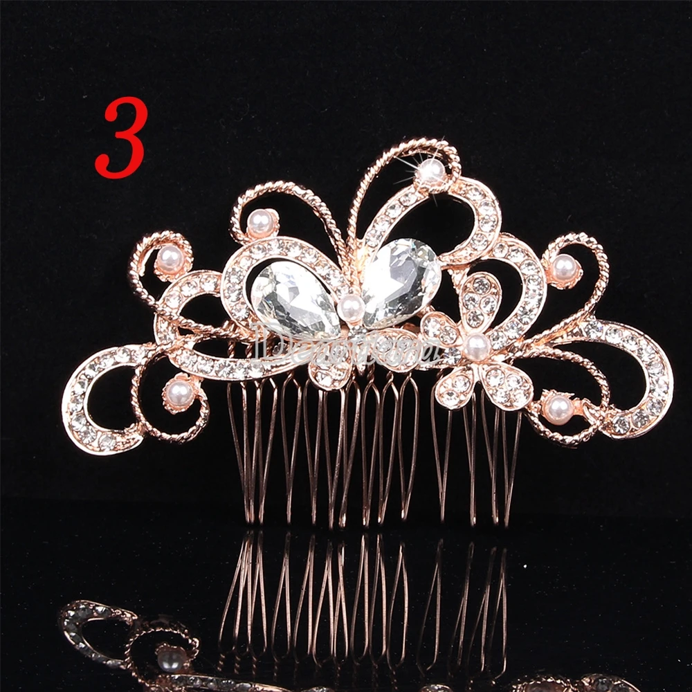 Гребень для волос с жемчугом и кристаллами | Украшения аксессуары