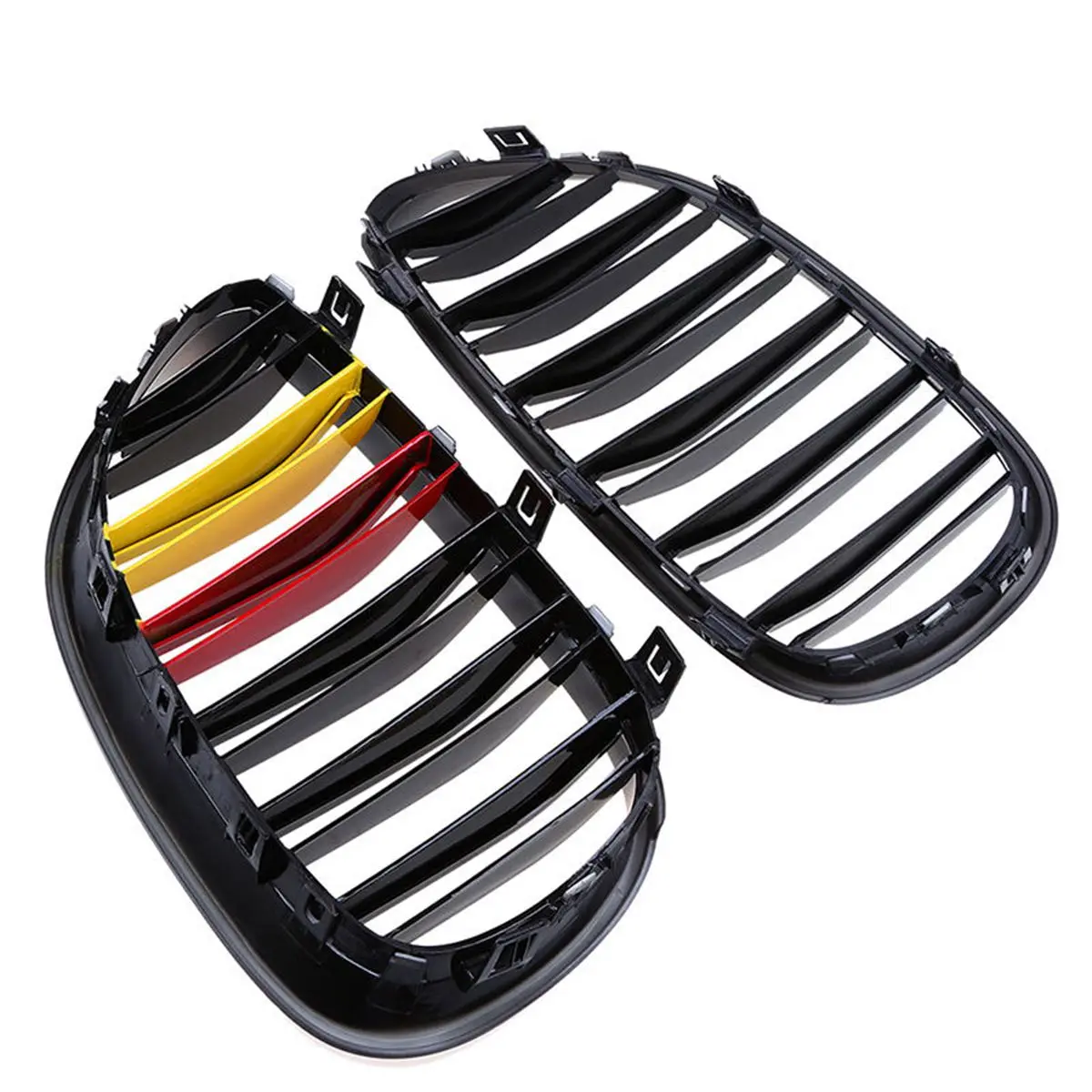 Новые 1 пара глянцевые матовые черные M Цветные двойные планки линии передней