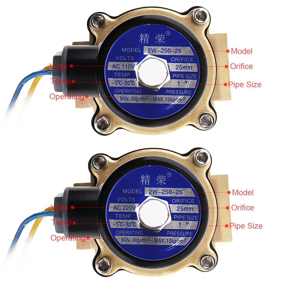 Электромагнитный клапан 3/4 &quot1&quot DC 12V 24V AC110V 220V латунный обратный электрический