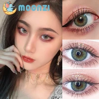 MOONZI SIRI green natural Colored contact lens small beauty pupil Contact Lenses for eyes yearly Myopia prescription degrees