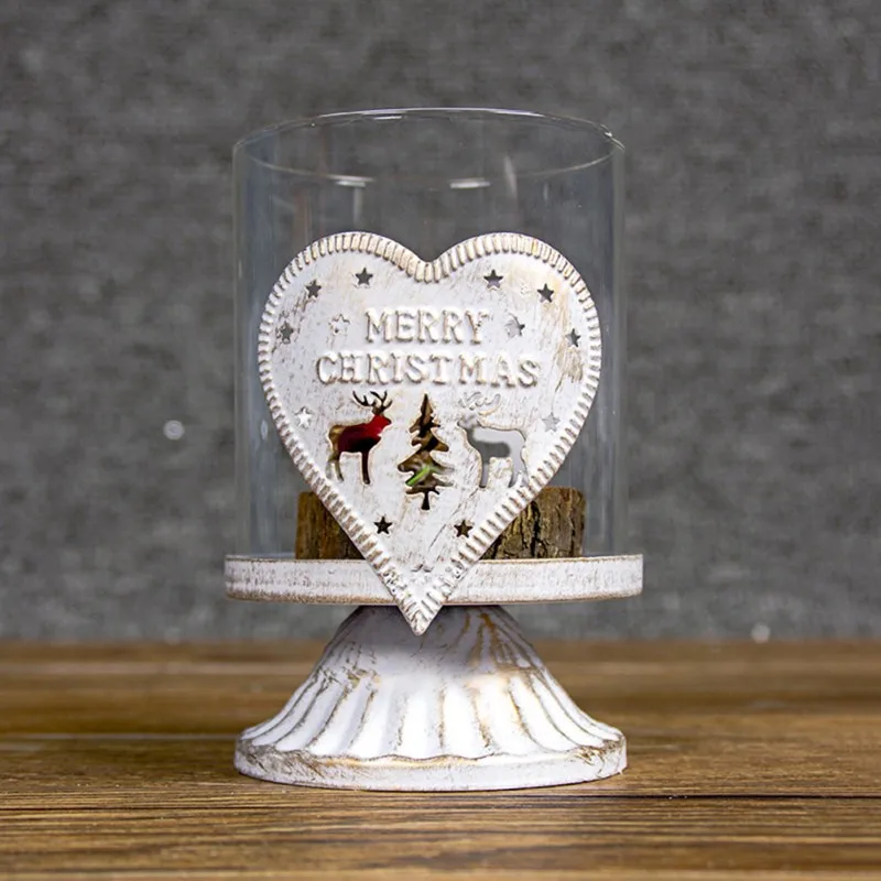 Скандинавский Ретро подсвечник из кованого железа полый Рождественское