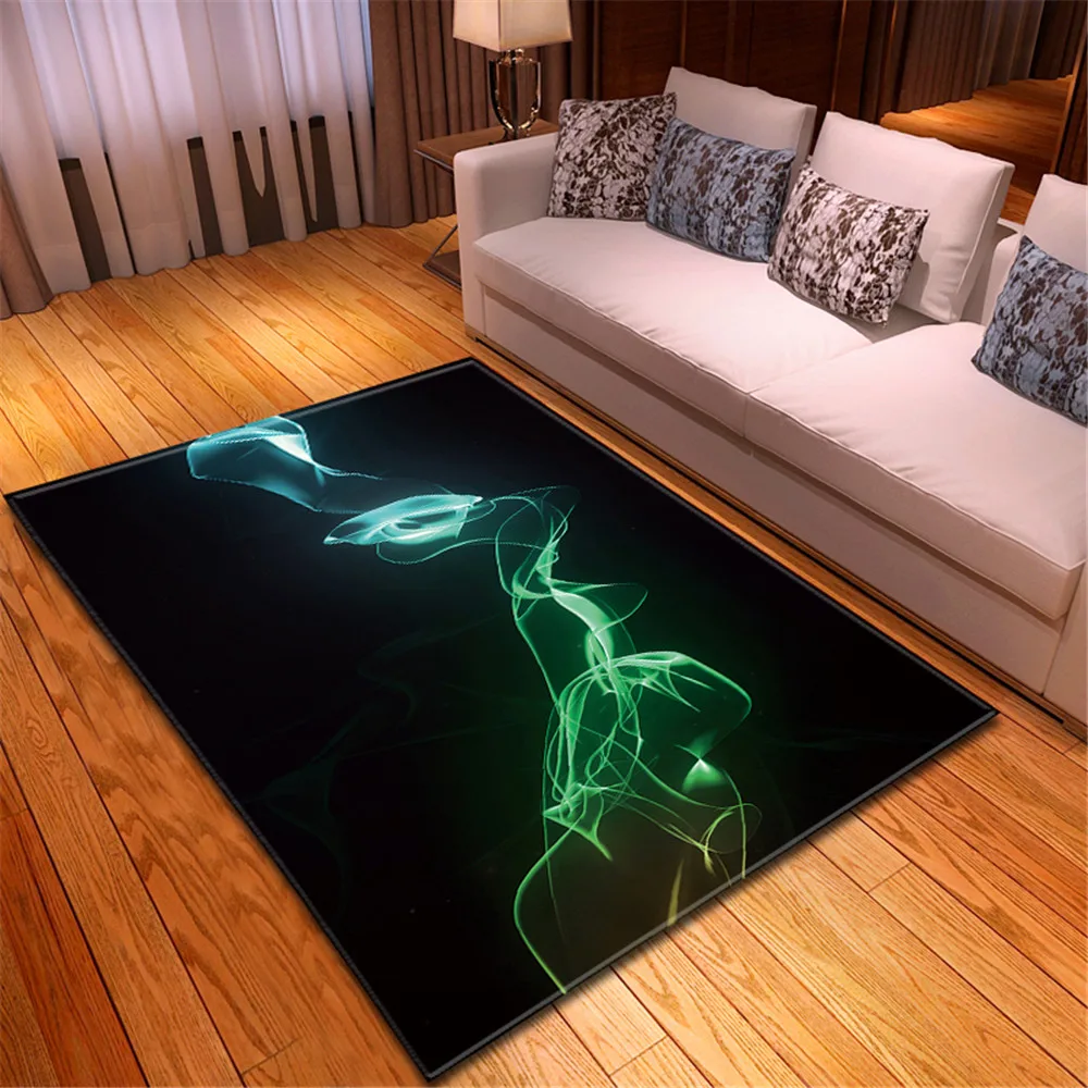 

Modern Style Colorful Pattern Rug Carpets for Living Room Non-slip Flannel Kitchen Corridor Area Rug Boys Room Bedside Play Mat