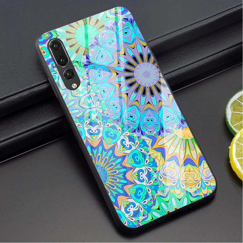 K0003109 Сапфировое Нефритовое витражное стекло мандалы чехол для телефона huawei Honor 10 Lite чехол 9 7A P10 P20 P30 PRO P Smart mate 20 Lite стекло - Цвет: K0003109
