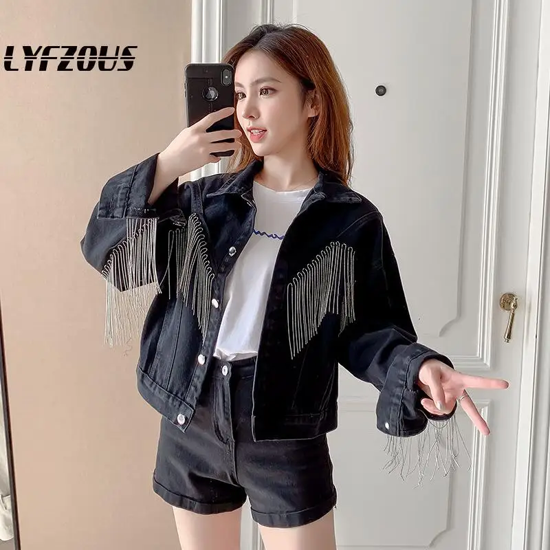 Уличная одежда джинсовая куртка Женское пальто короткие джинсовые куртки с