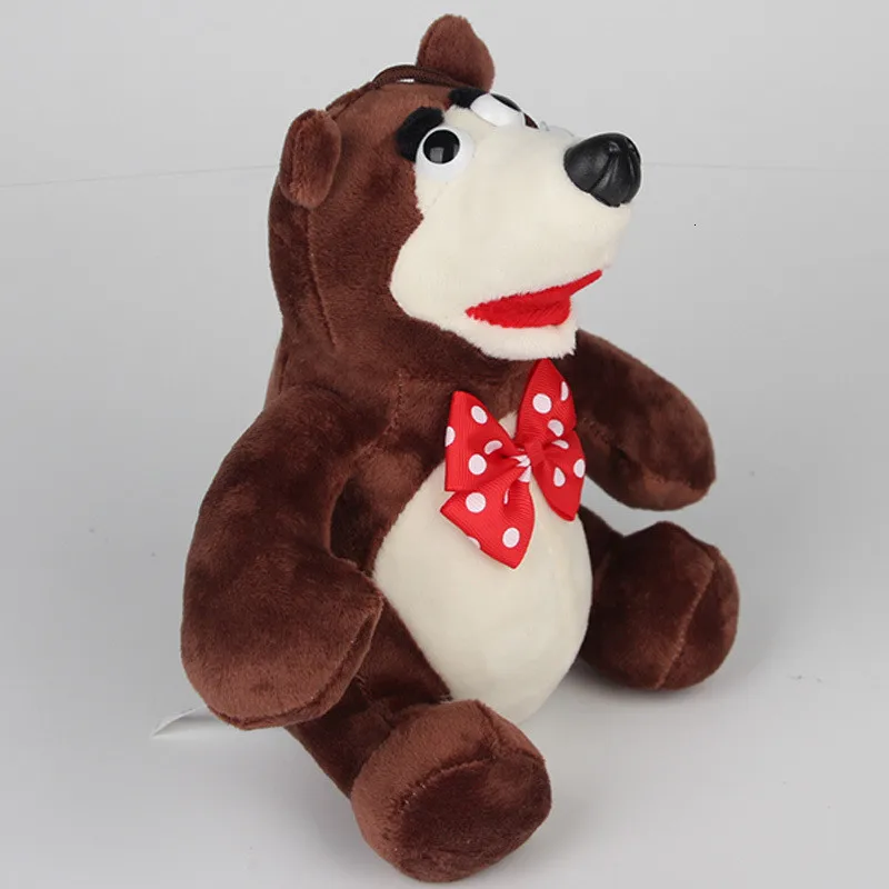 Kawaii Martha и медведь Россия плюшевые игрушки Адидас встречи говорить пой Masa и медведь Lint Мягкая кукла для детей подарок