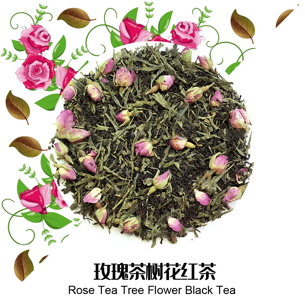 

3g*10pcs Rose Tea Tree Flower Black Tea Skin Care Mask DIY Raw Materials Tea Bag Oil-control Whitening Beauty and Health