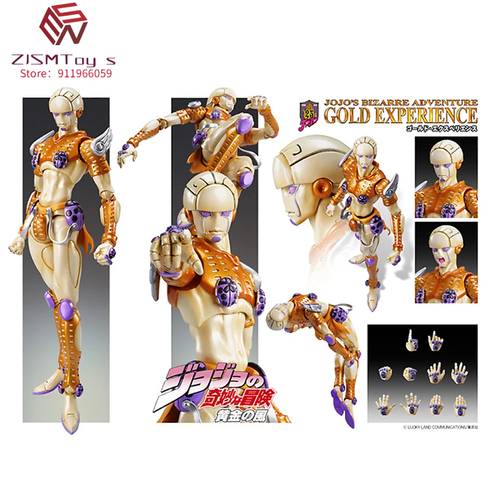 

Free shipping Medicos Super Action Statue JOJO Bizarre Adventure Golden Wind Giorno Gold Experience Movable Action Figure Toys