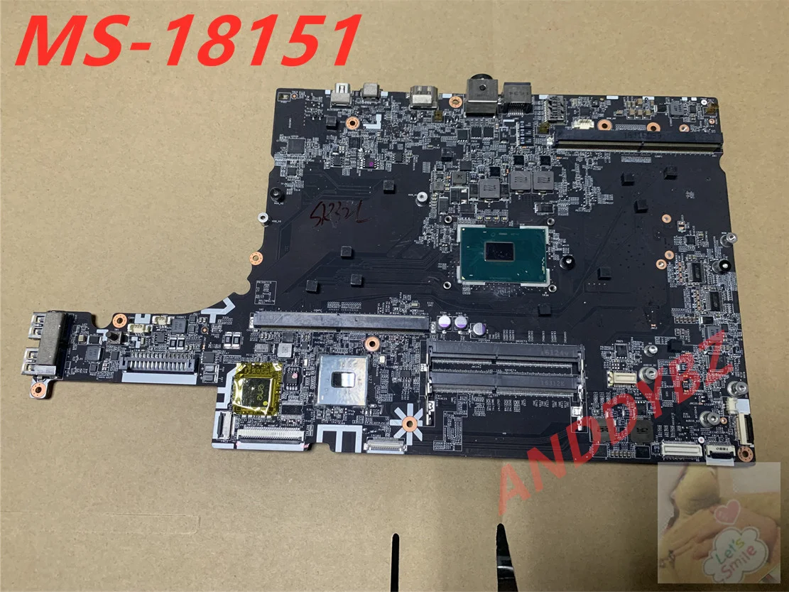 

Used MS-18151 VER 1.0 LAPTOP MOTHERBOARD FOR MSI MS-1815 GT82VR GT83 GT83VR WITH CPU 100% Working OK