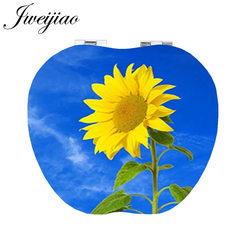 

Youhaken blue sky flowers 1X/2X Magnifying espejo 2019 Apple Shaped Brand Design espelho Purse Mirror For Women XR37