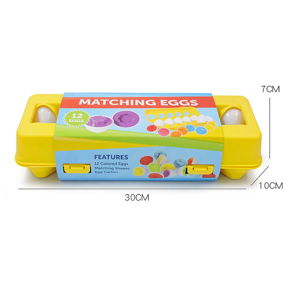 

12pcs Color & Shape Sorter Matching Egg Set Educational Learning Toy Kids Gift Funny Kids Toys Juguetes Zabawki New