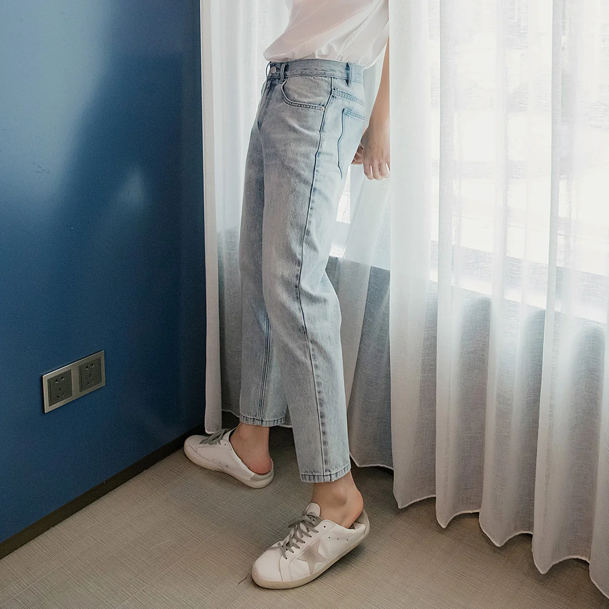 IEFB/мужская одежда Свободные повседневные брюки до щиколотки для мужчин 2020