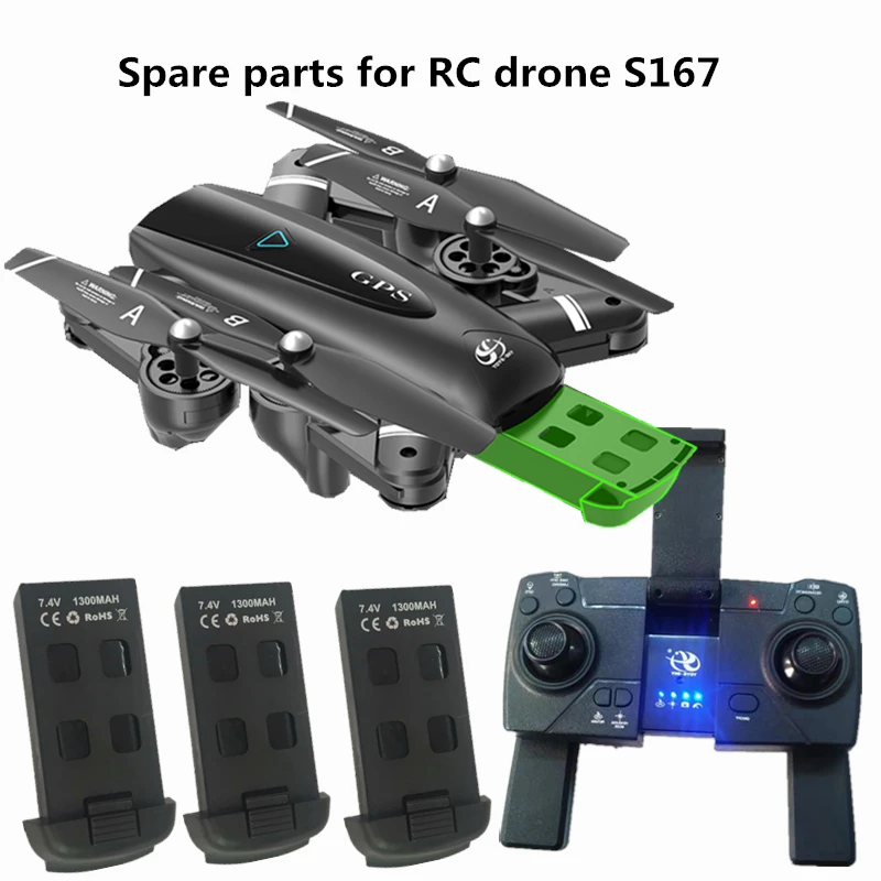 RC Дрон S167 GPS запасной Pats оригинальный 7 4 в 1300 мАч Lipo батарея зарядное устройство