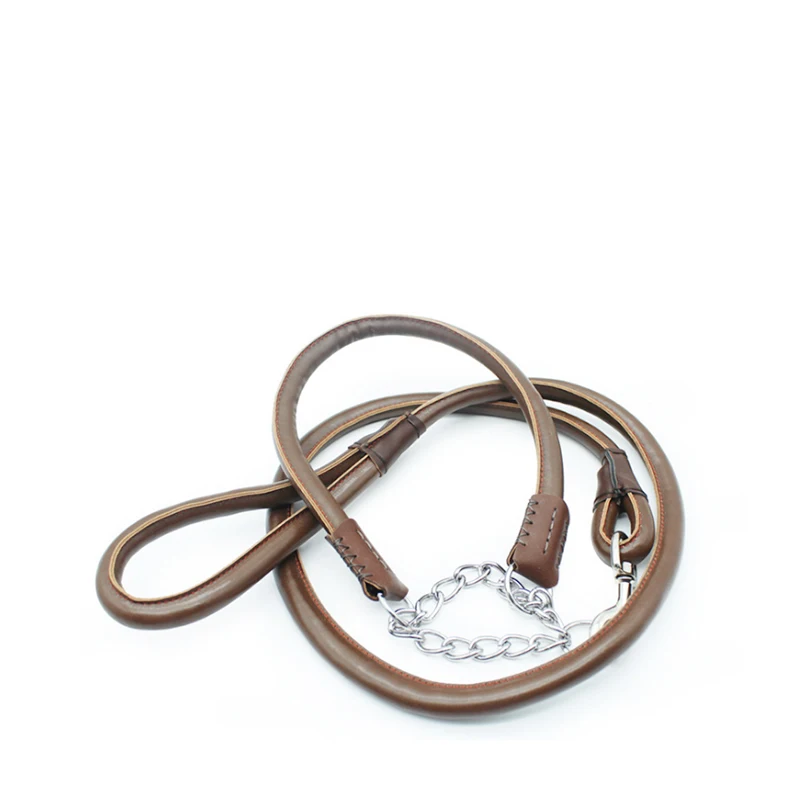 Поводок для домашних питомцев натуральная кожа трос из воловьей кожи цепочка