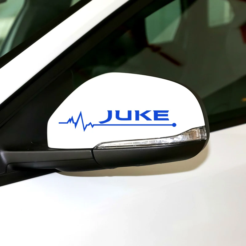 2 шт. Автомобильная наклейка на зеркало заднего вида в полоску для NISSAN JUKE Qashqai