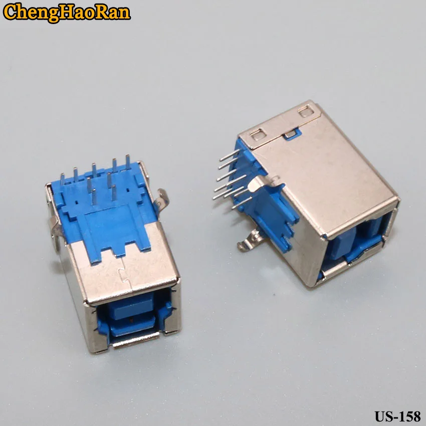 ChengHaoRan 2 шт. синий пластиковый B Женский 3 0 высокоскоростной интерфейс USB Тип порт 90