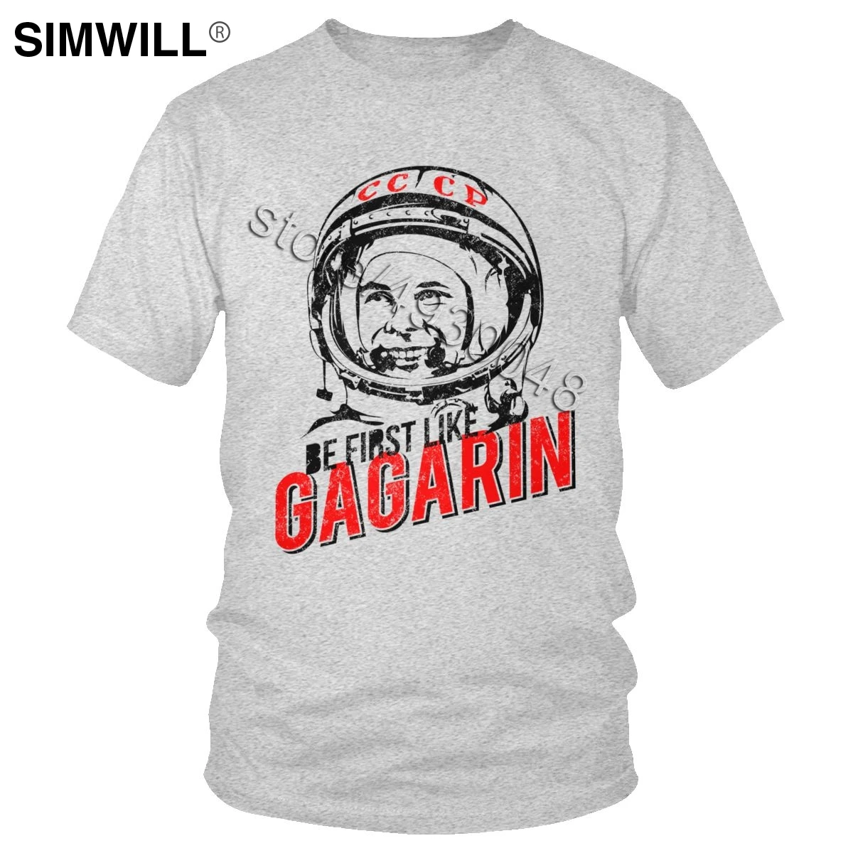 

Russian Cosmonaut Of The USSR Tees for Men Cotton CCCP Tshirt Yuri Gagarin T-Shirt Short Sleeve Oversize Tops Apparel Gift