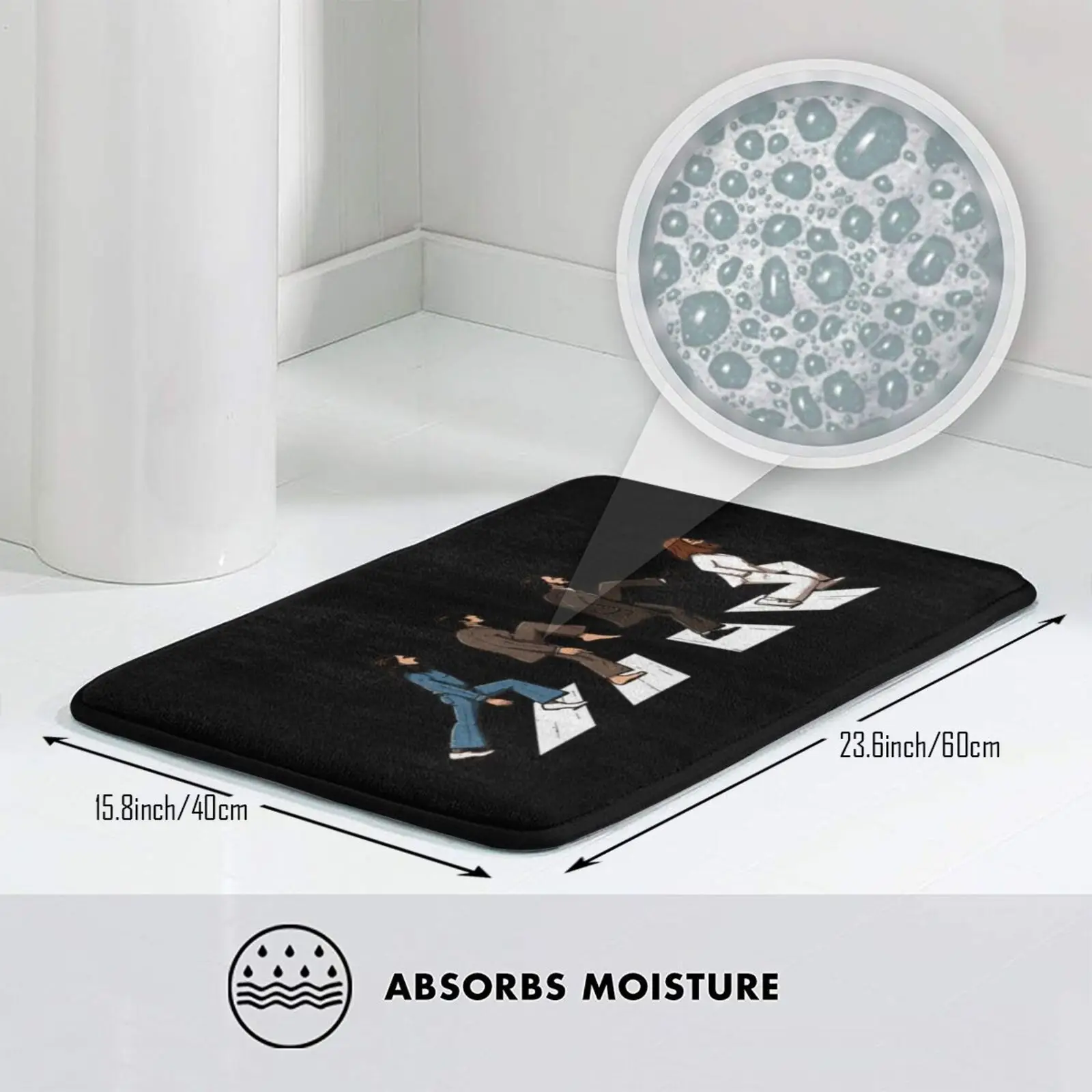 Коврик с крестом нескользящий коврик для пола спальни альбома Abbey Beatle Music | Дом и