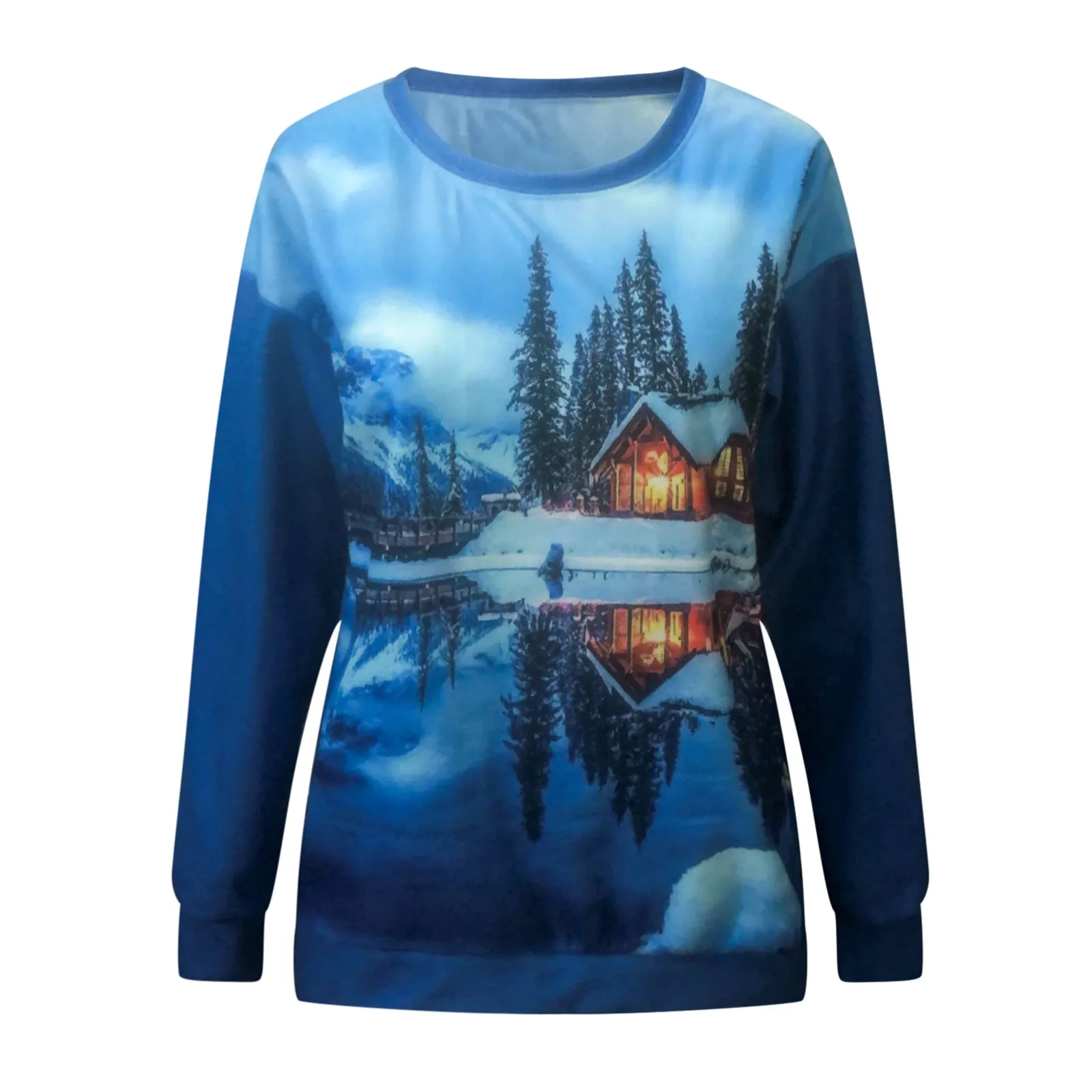 

Christmas Printed Harajuku Women Blouse Shirt Long Sleeve O-neck Tops Ladies Casual Tee Ropa Aesthetic Long Sleeve Top Shirt