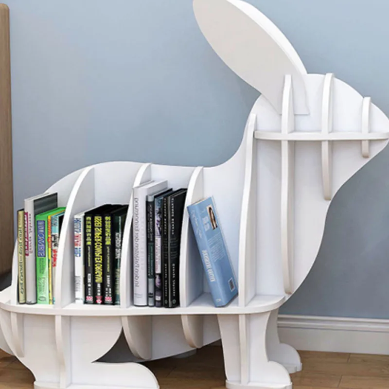 

2021Rabbit-Shaped Children Book Rack Bookcase Storage Shelve Children's Bookshelf For Home Shop Kindergarten School Decoration