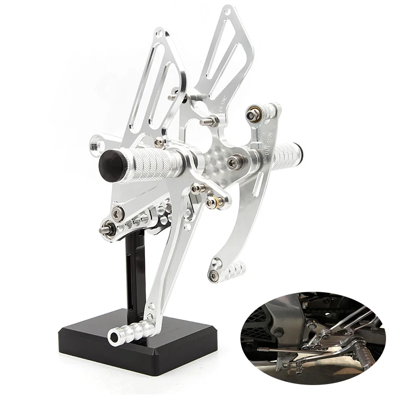 Для Honda NSF100 NSR50 2004-2010 алюминиевая регулируемая задняя Подножка для мотоцикла