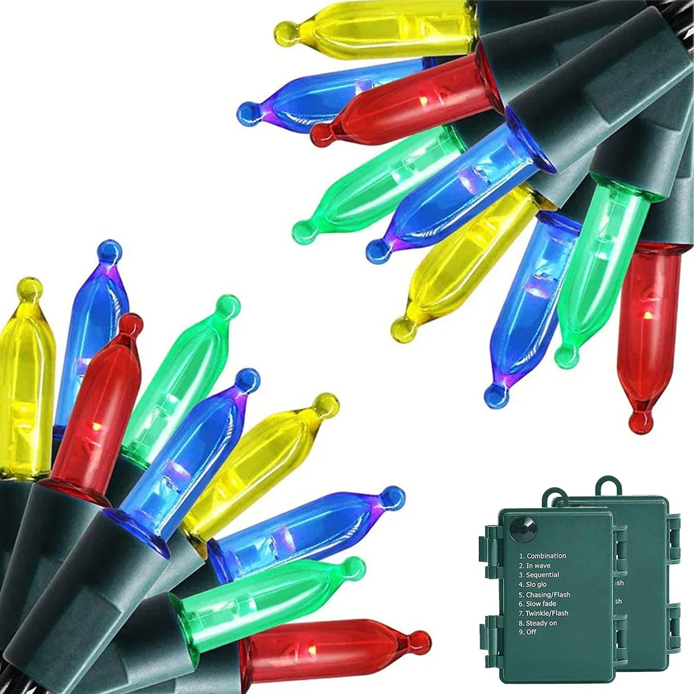 

Рождественская гирлянда, 100 светодиодов, 50 светодиодов, на батарейках, Сказочная гирлянда, лампа для нового года, свадьбы, дома, вечеринки, са...